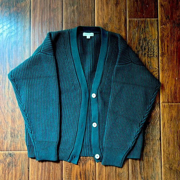 Tradlands Sweaters - Tradlands Shelter Cardigan in Emerald Size L